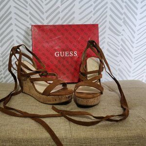 9 1/2 womens wedges, brown